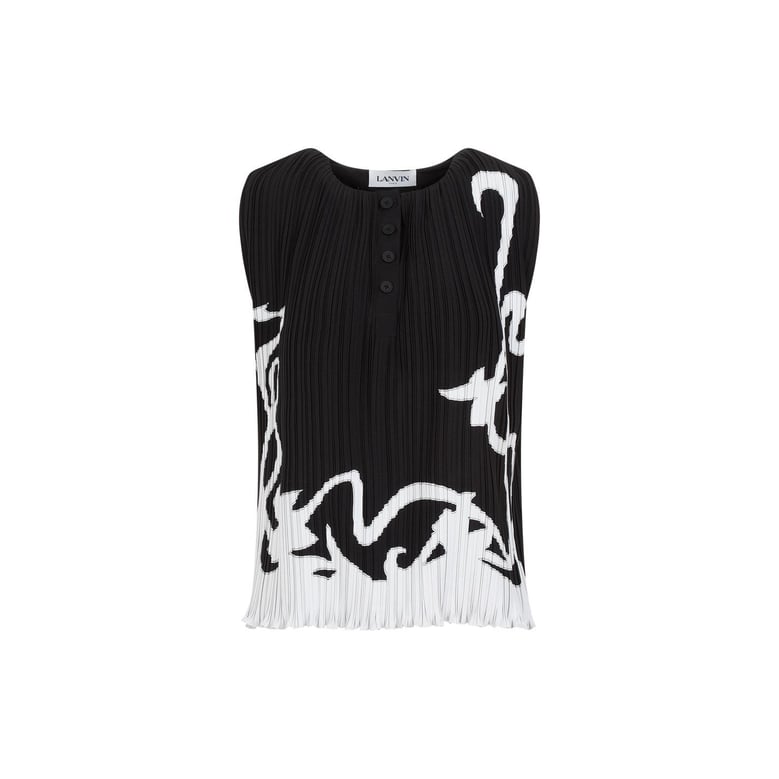 sleeveless pleated top by Selfnex