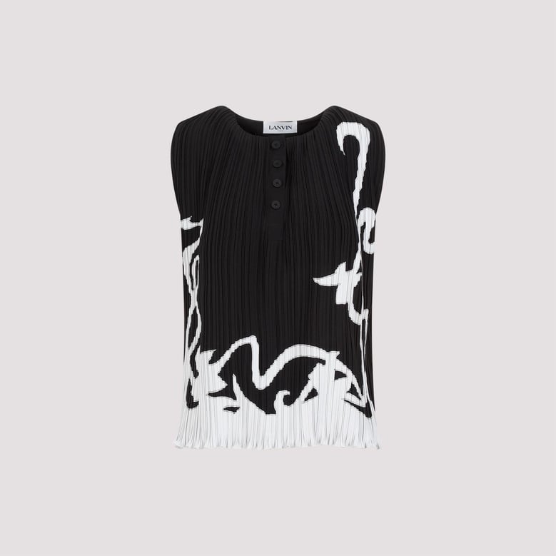 sleeveless pleated top by Selfnex