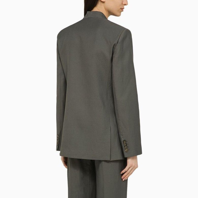 sandyato single-breasted grey viscose blazer by Selfnex