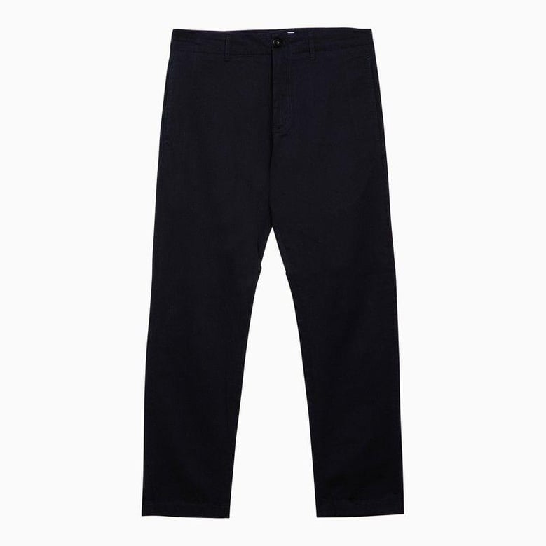 regular blue navy cotton trousers by Selfnex