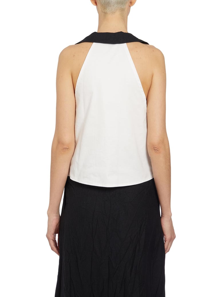 gilet in lino con rever by Selfnex