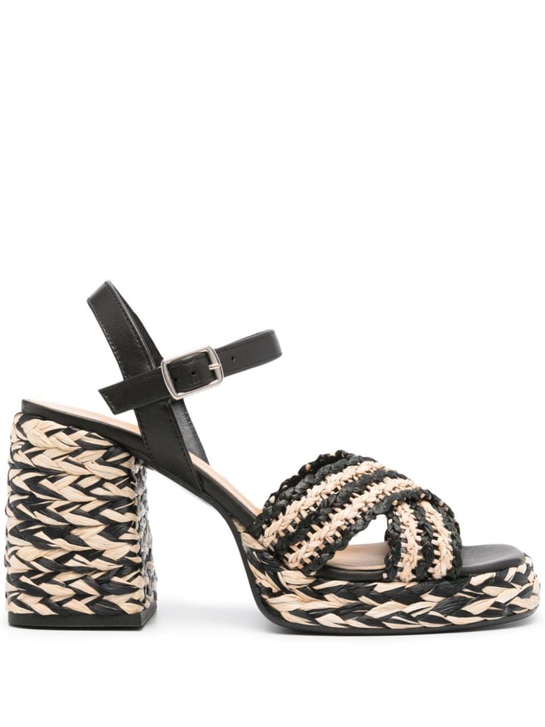vicen raffia heel sandals by Selfnex
