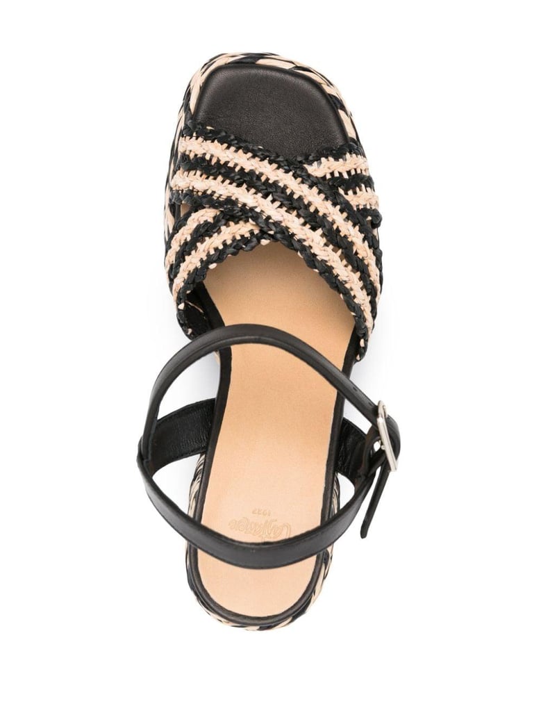 vicen raffia heel sandals by Selfnex
