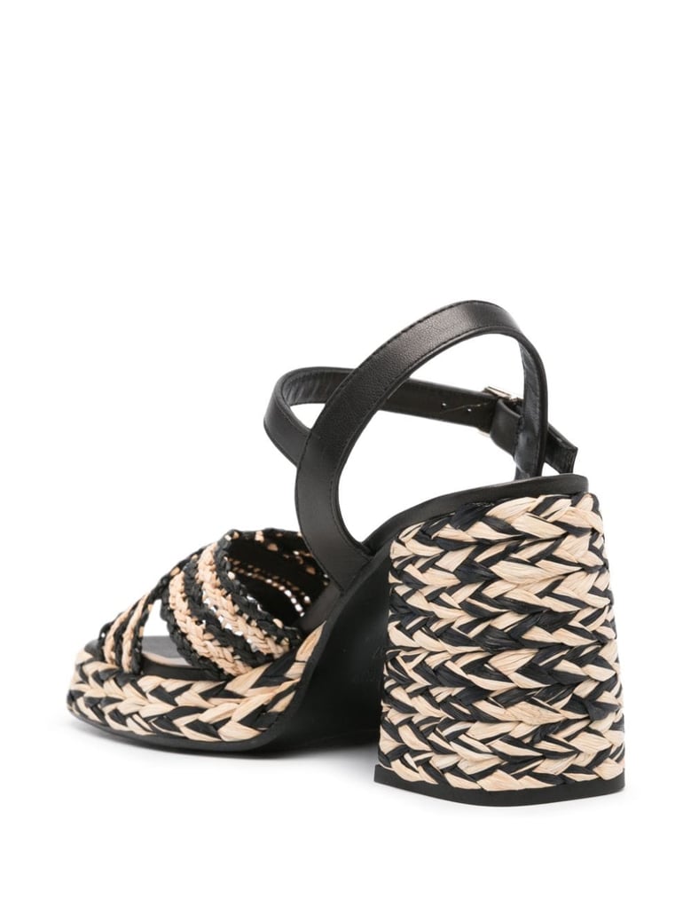 vicen raffia heel sandals by Selfnex