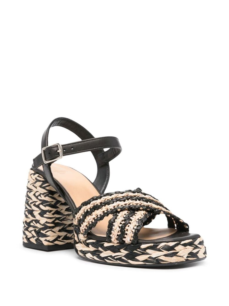 vicen raffia heel sandals by Selfnex