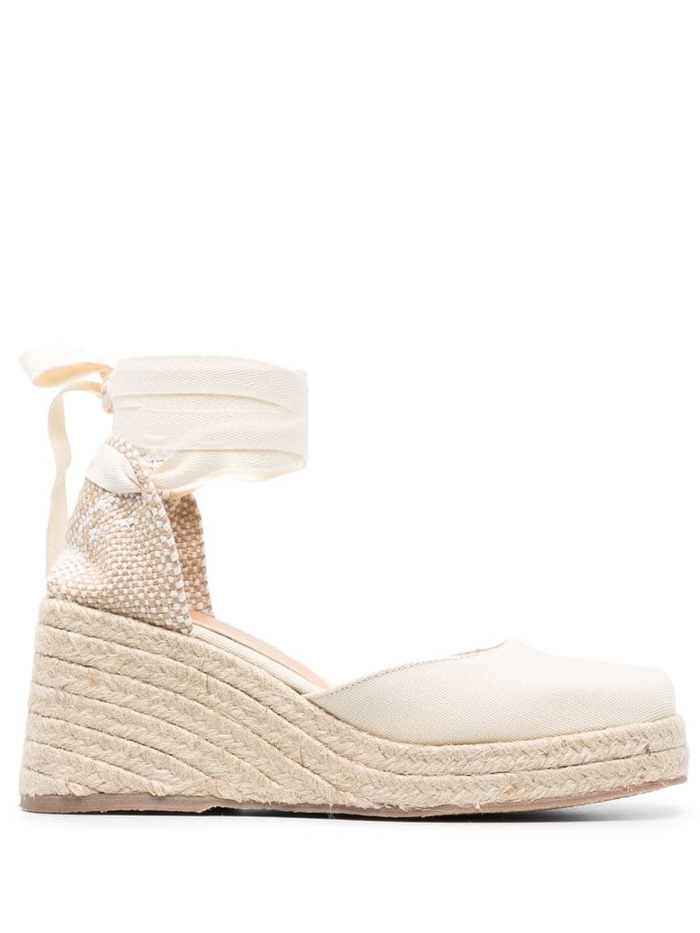 tina raffia wedge espadrilles by Selfnex