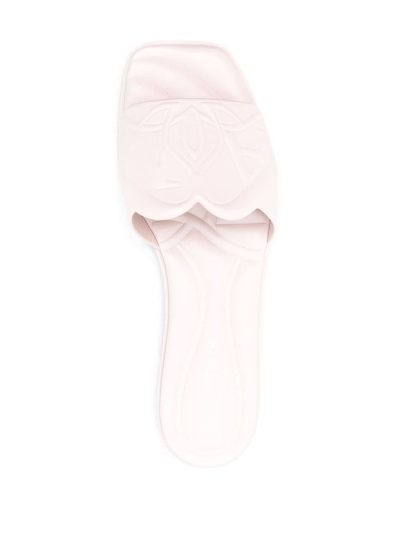 leather flat sandals by Selfnex
