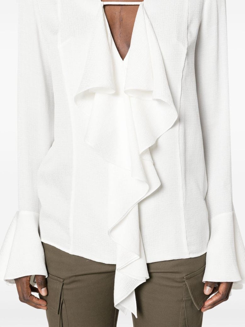 silk ruffled blouse by Selfnex