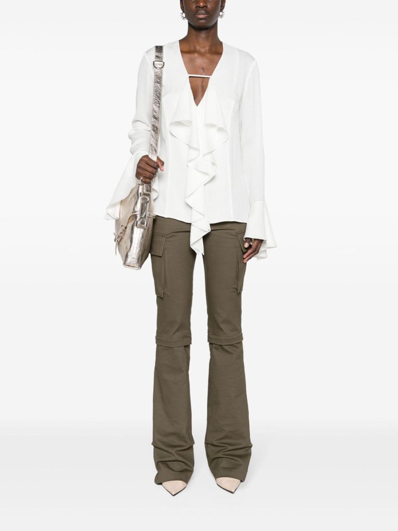 silk ruffled blouse by Selfnex