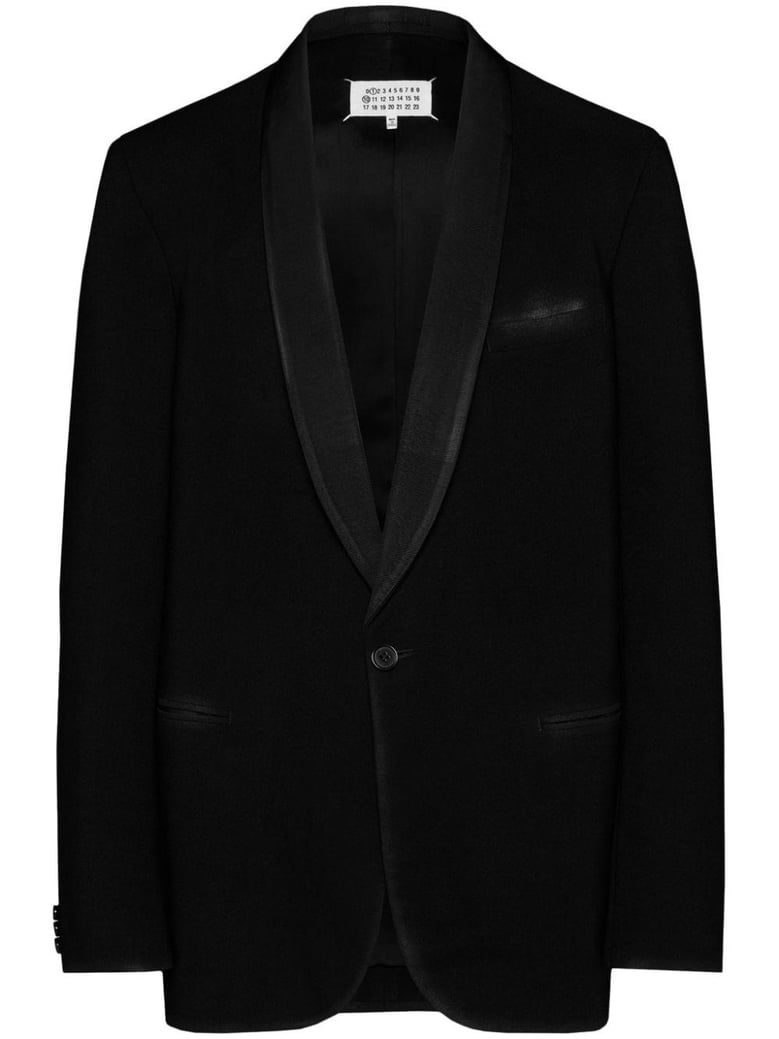wool single-breasted blazer jacket by Selfnex