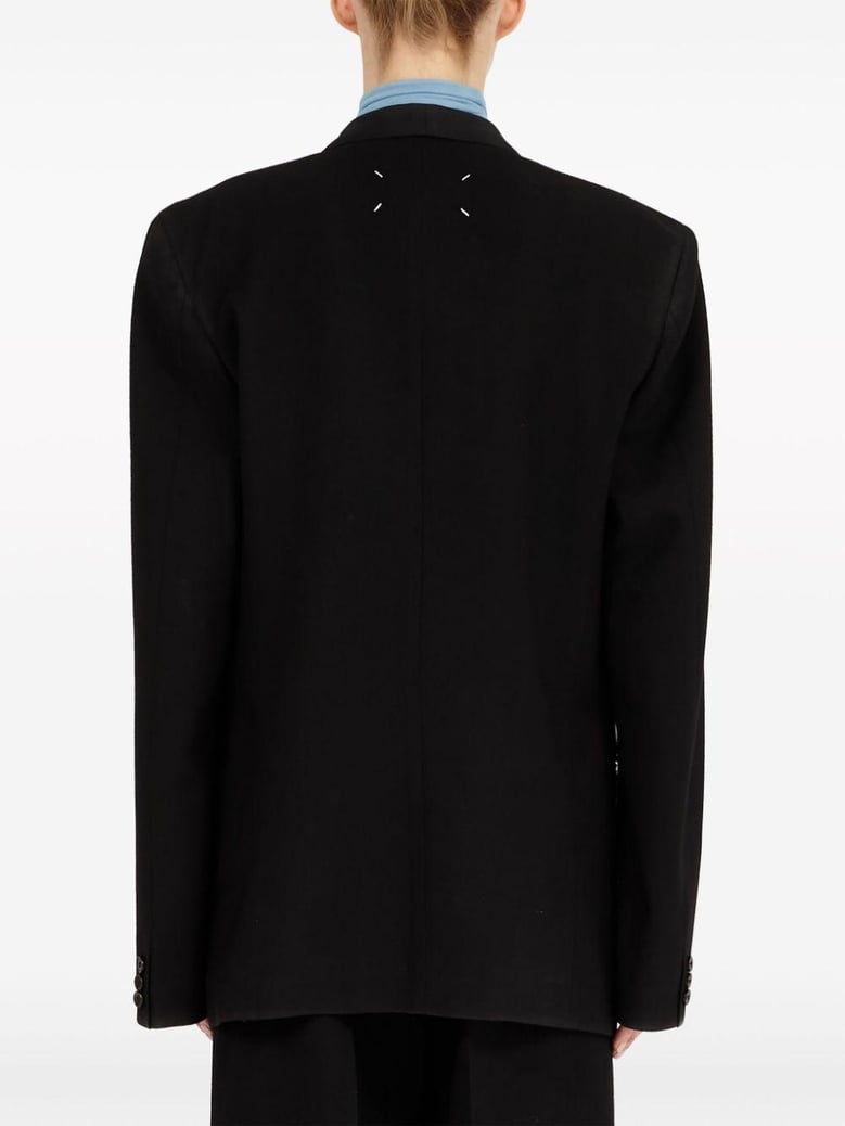 wool single-breasted blazer jacket by Selfnex