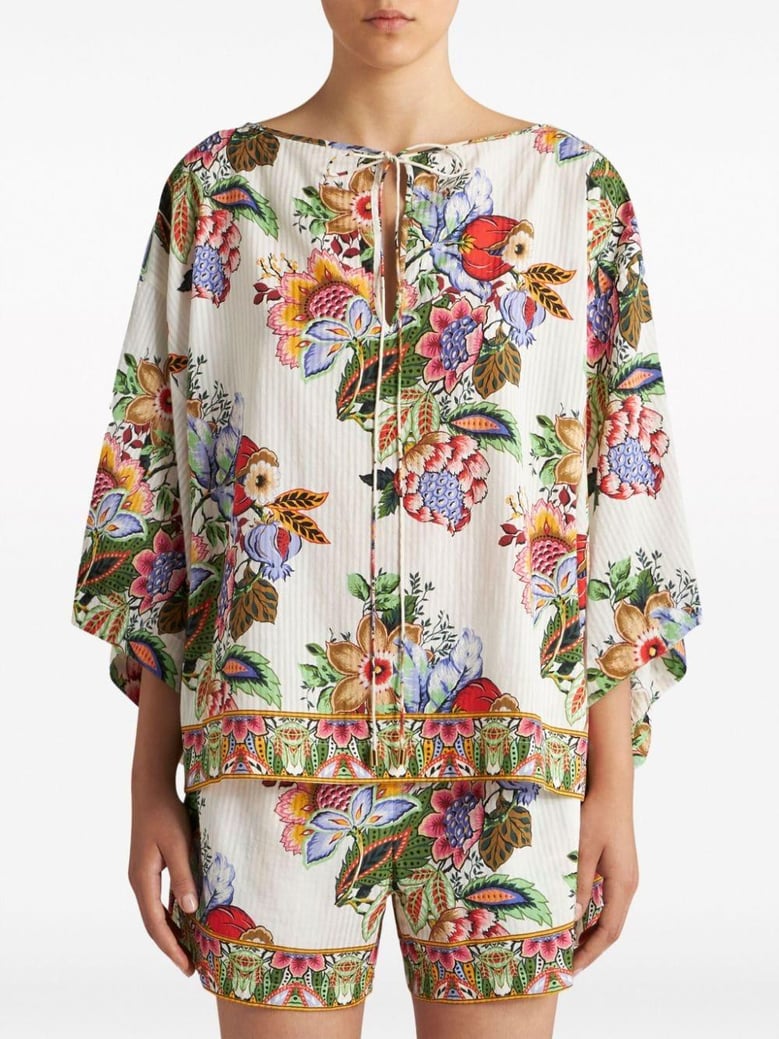 cotton and silk blend top by Selfnex