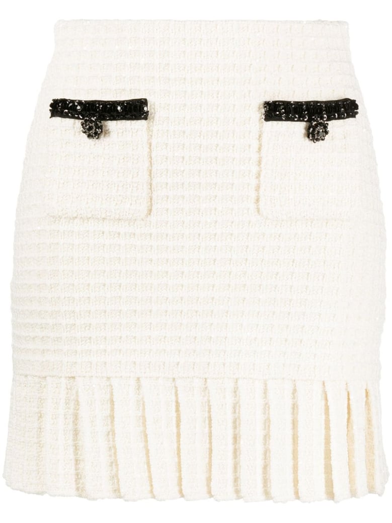 structured knit mini skirt by Selfnex