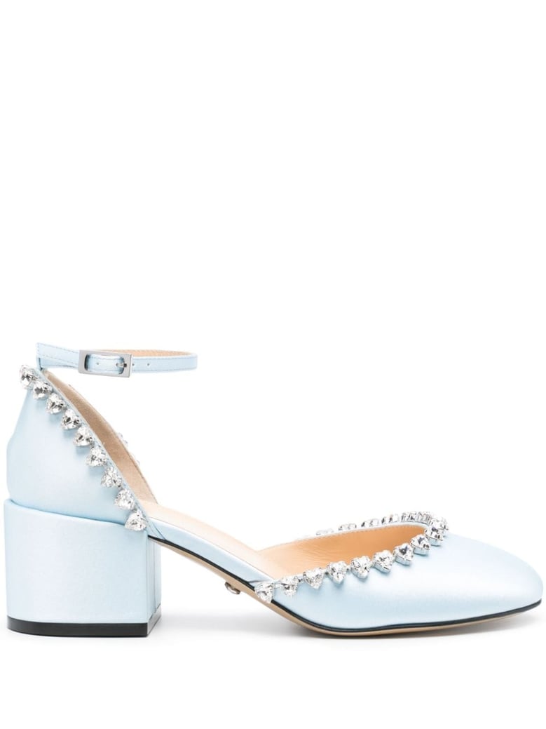 audrey satin pumps by Selfnex