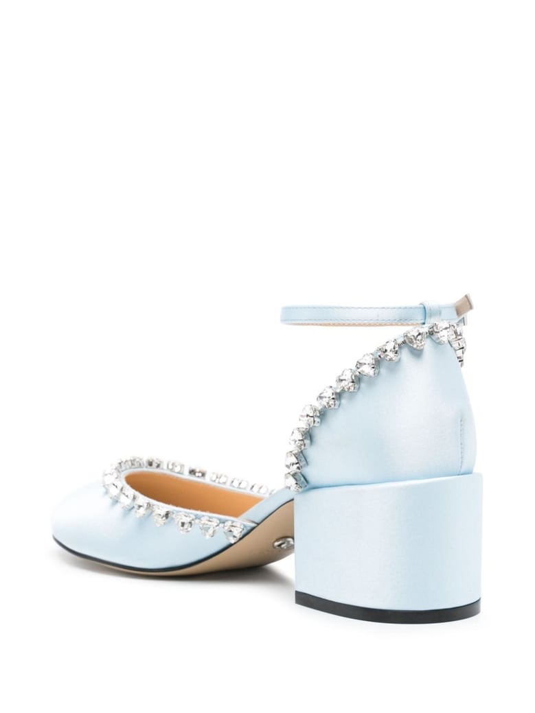 audrey satin pumps by Selfnex