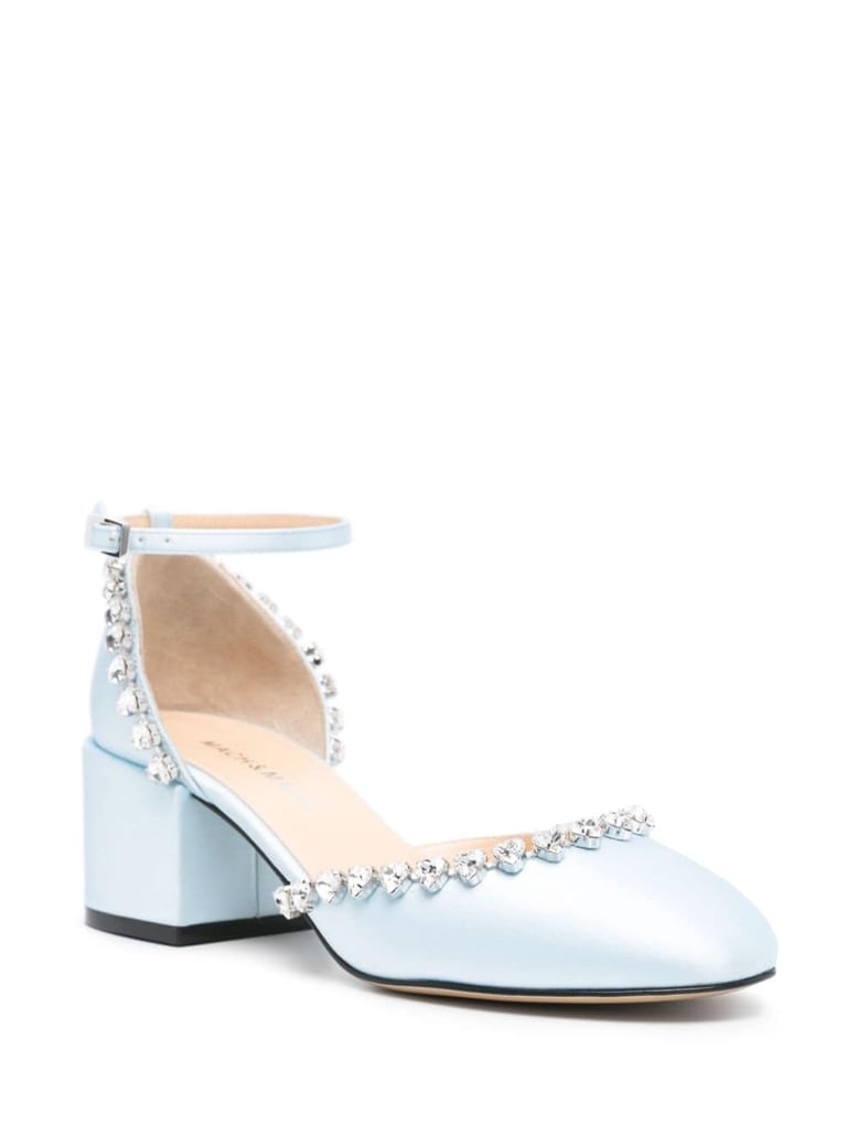 audrey satin pumps by Selfnex
