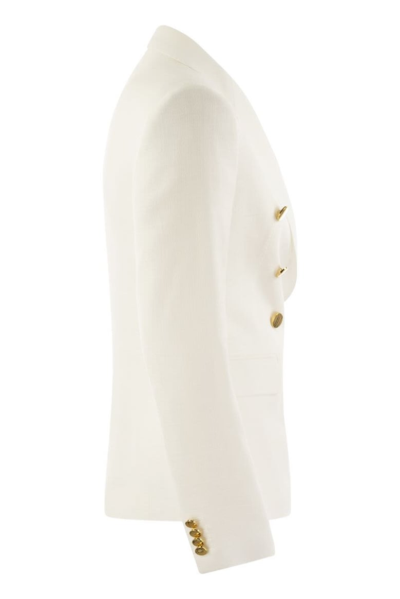 alicya - double-breasted jersey blazer by Selfnex