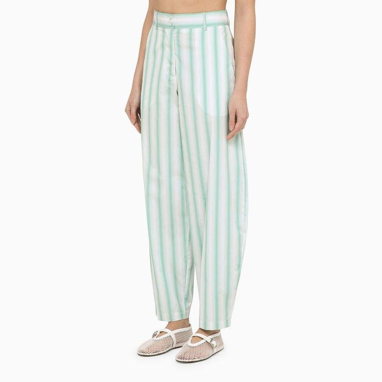 beatty striped cotton trousers by Selfnex