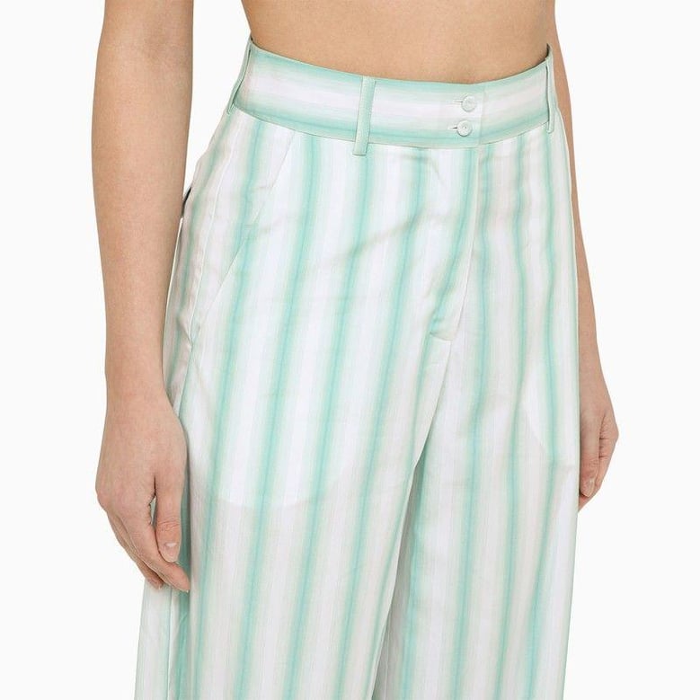 beatty striped cotton trousers by Selfnex