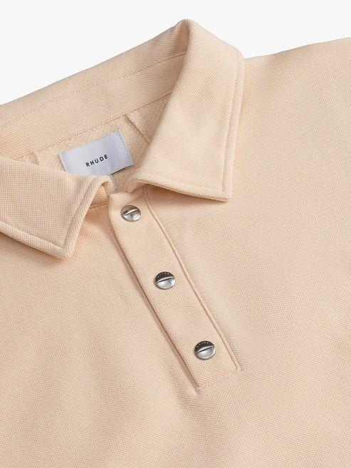 rhude pique snap short sleeve polo by Selfnex