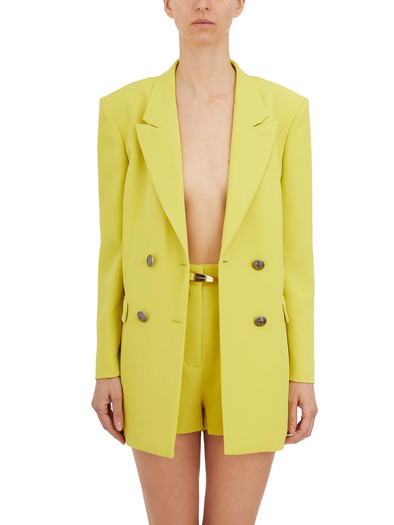 double-breasted jacket with peak lapers by Selfnex