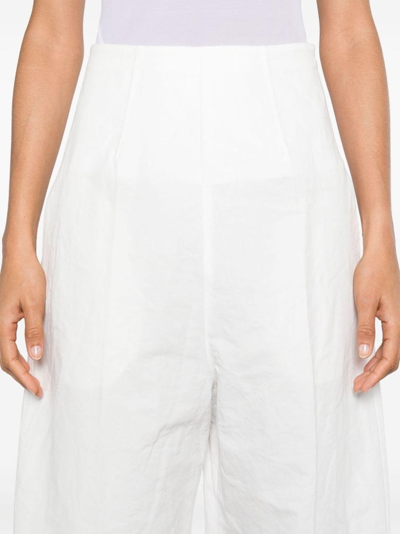 linen and cotton blend trousers by Selfnex