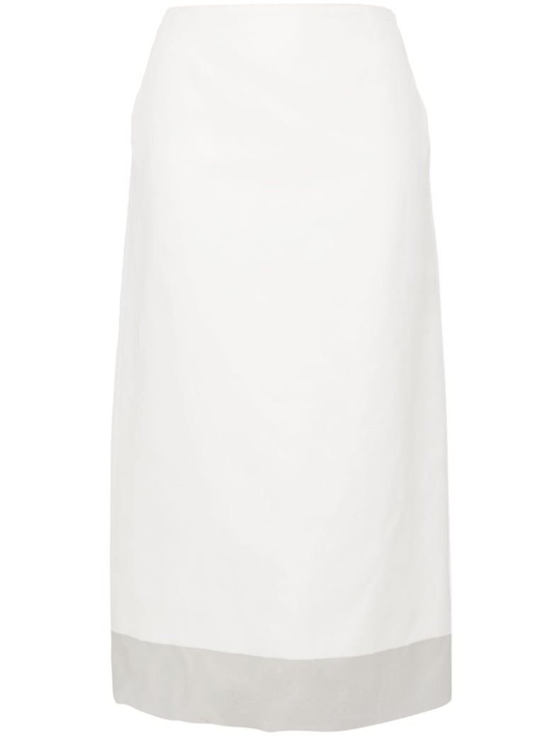 silk midi skirt by Selfnex