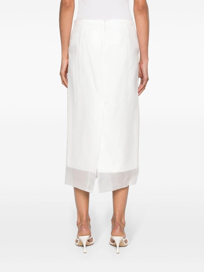 silk midi skirt by Selfnex