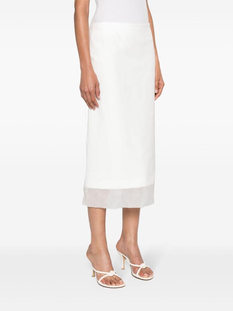 silk midi skirt by Selfnex