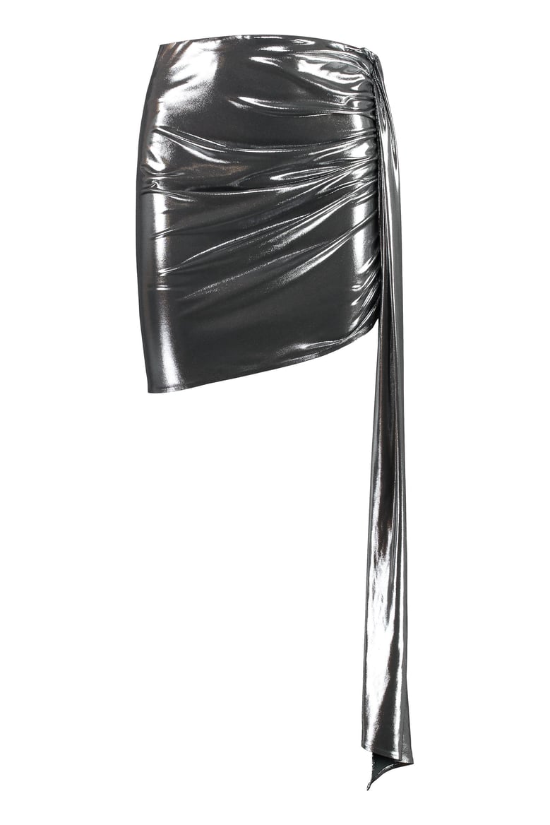 draped sheath skirt by Selfnex