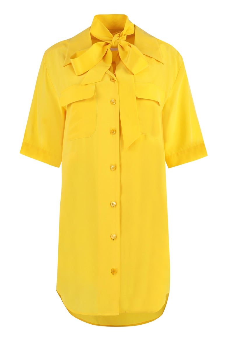 belted shirtdress by Selfnex
