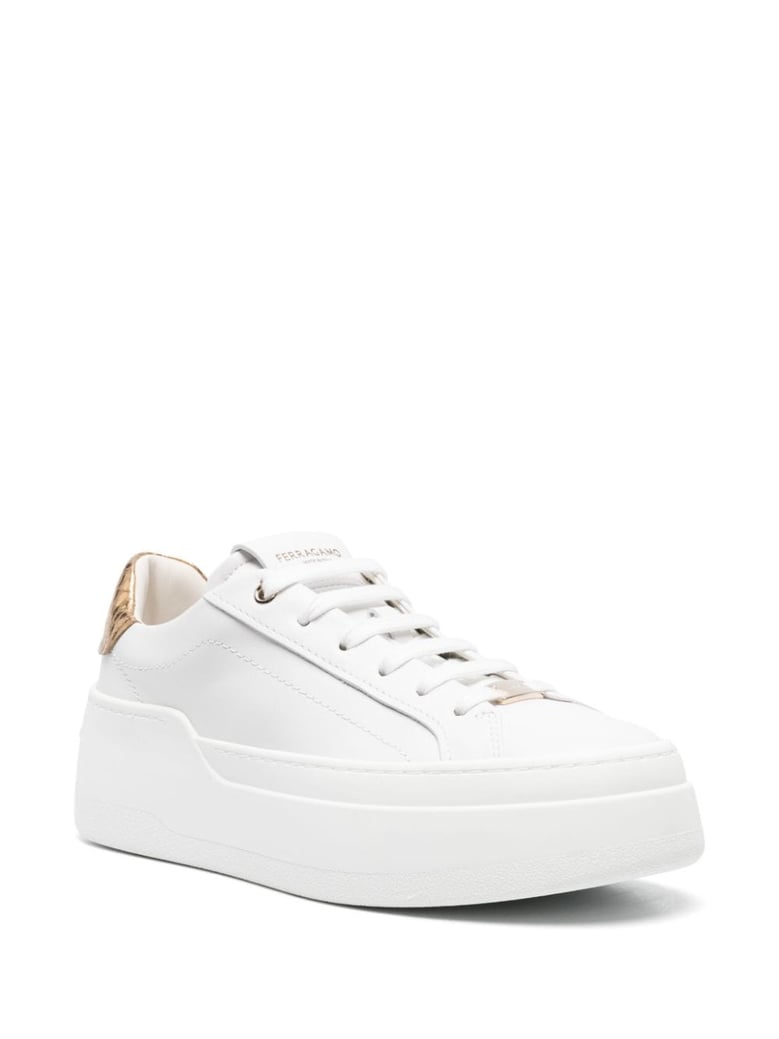 platform leather sneakers by Selfnex