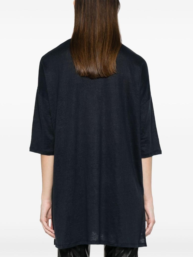 linen blend tunic dress by Selfnex
