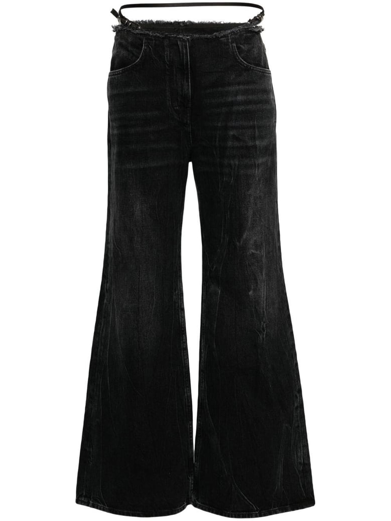 wide-leg denim cotton jeans by Selfnex