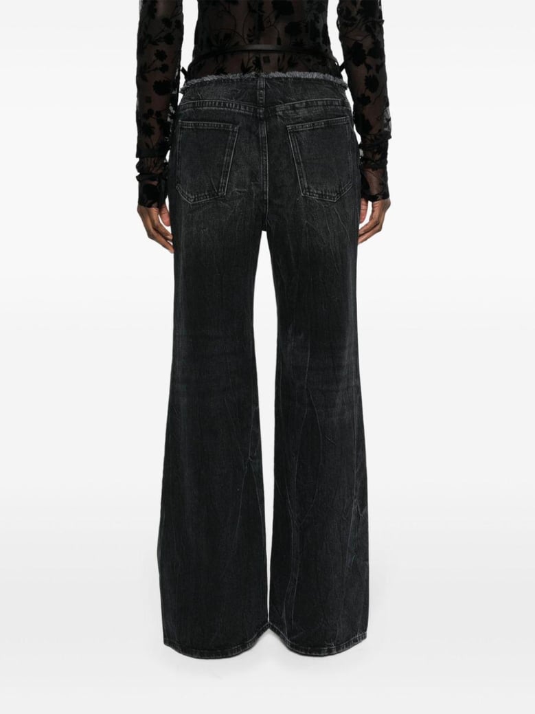 wide-leg denim cotton jeans by Selfnex