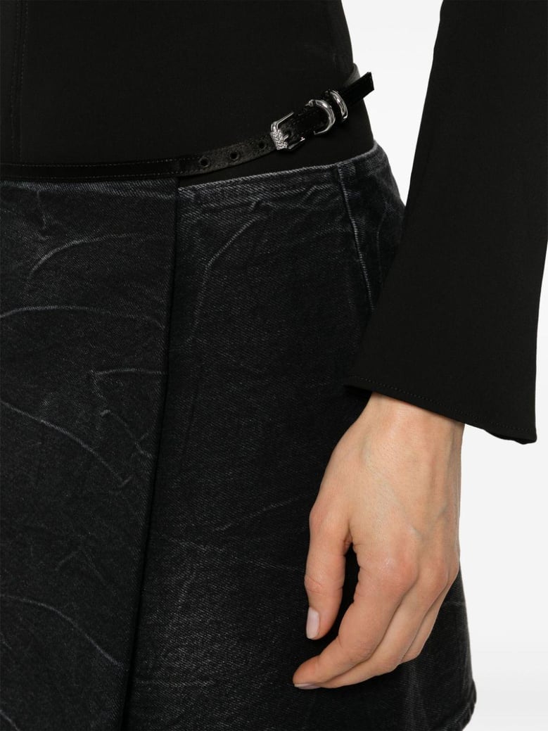 voyou denim mini skirt by Selfnex