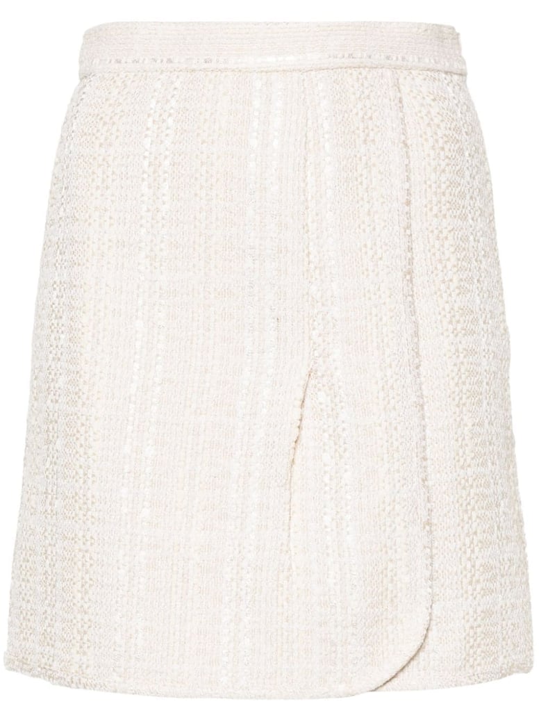cotton blend wrapped skirt by Selfnex