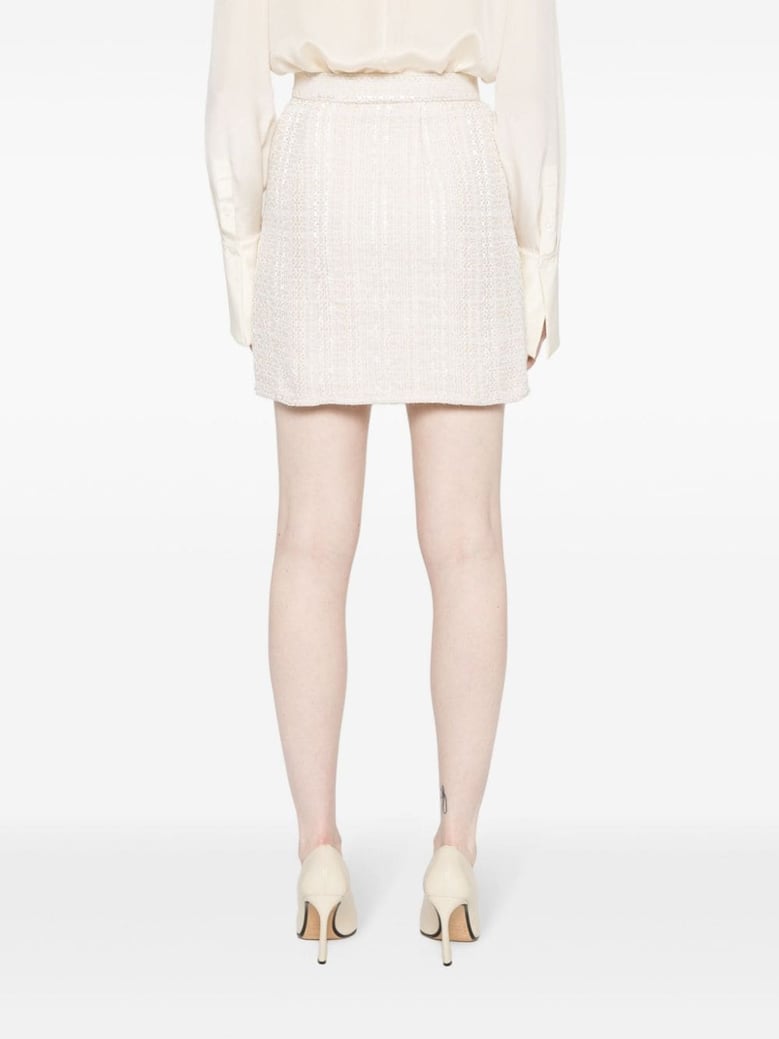 cotton blend wrapped skirt by Selfnex
