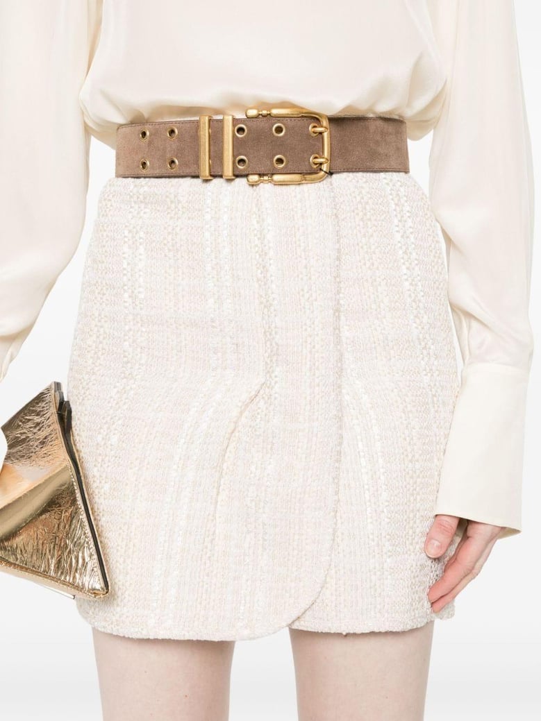 cotton blend wrapped skirt by Selfnex