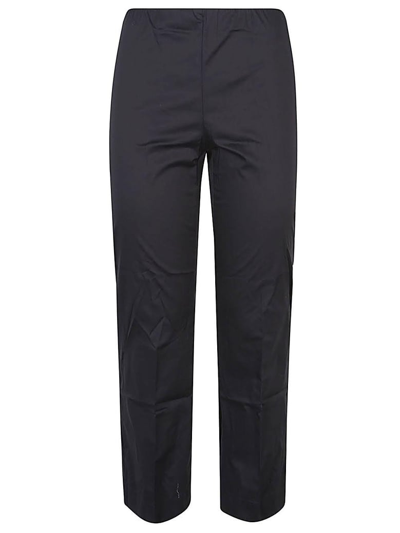 cotton blend cropped flared trousers by Selfnex
