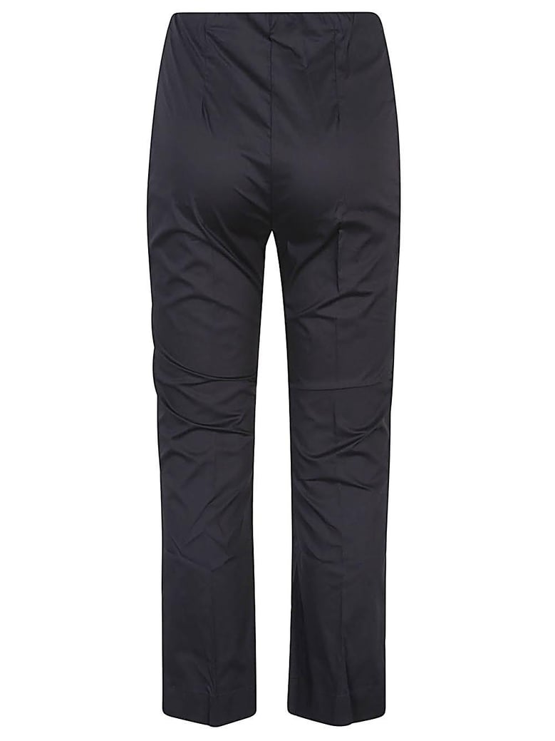cotton blend cropped flared trousers by Selfnex