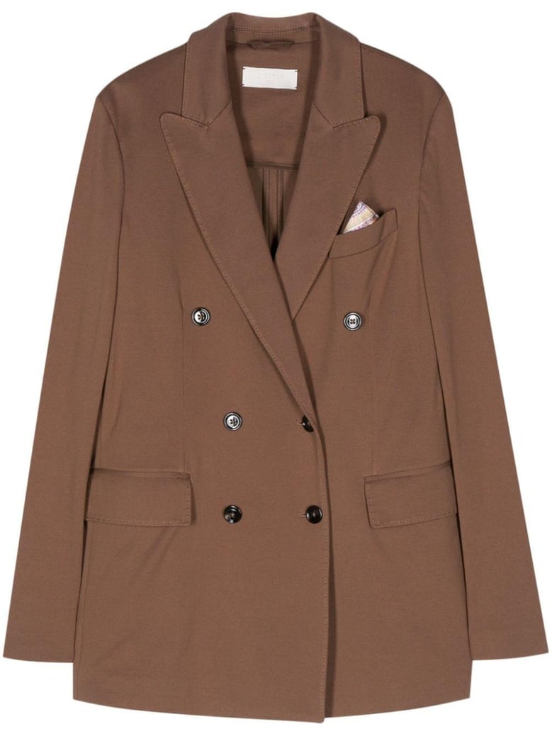 double-breasted pique jacket by Selfnex