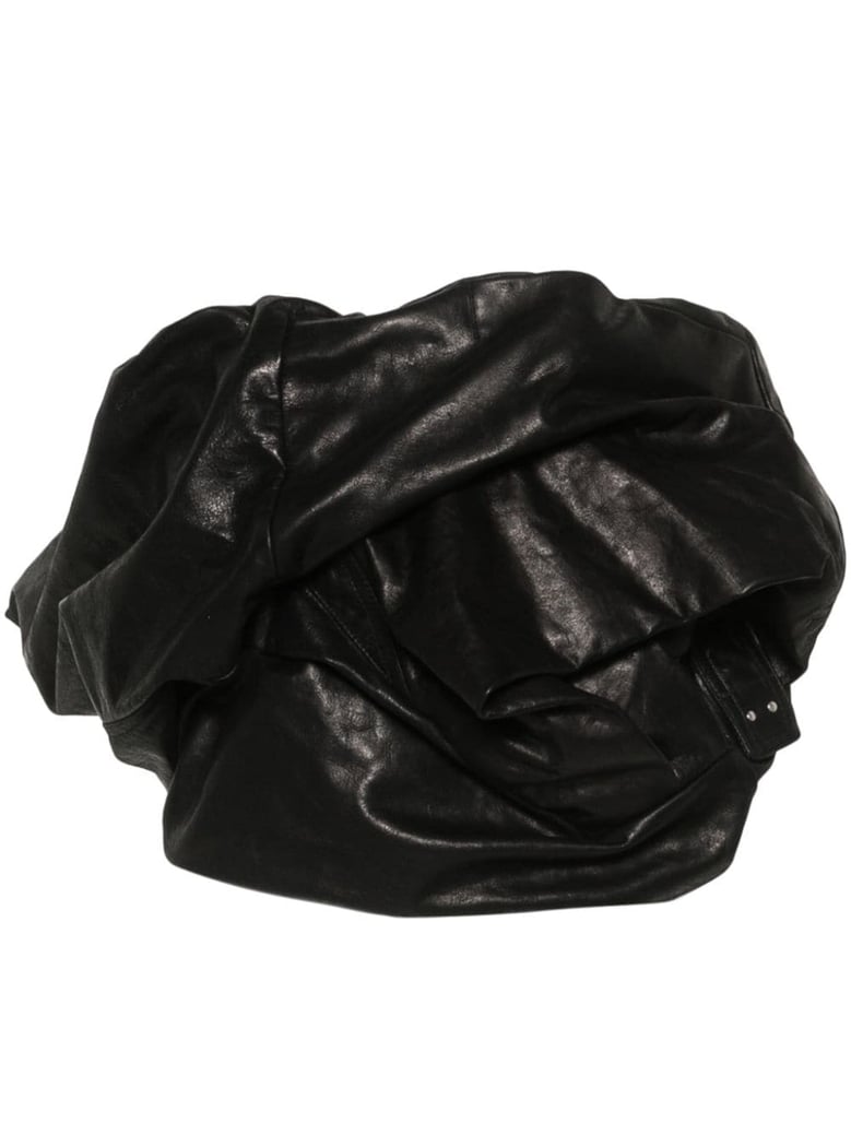 draped leather bustier by Selfnex