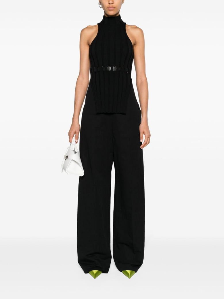 linen and cotton blend trousers by Selfnex
