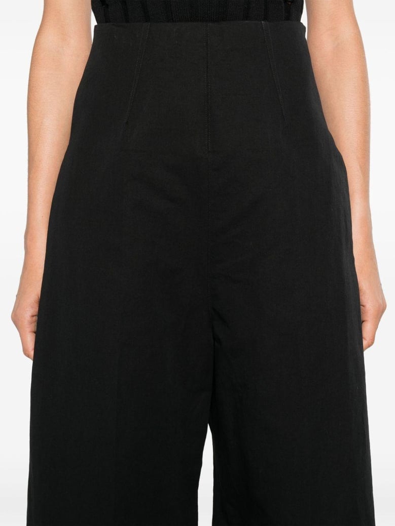 linen and cotton blend trousers by Selfnex