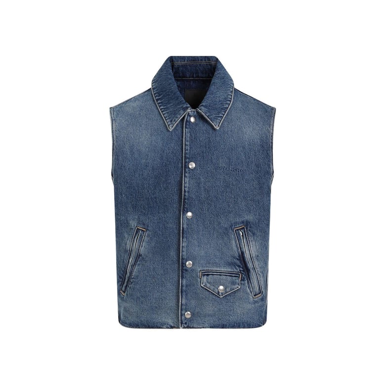 denim cotton vest by Selfnex
