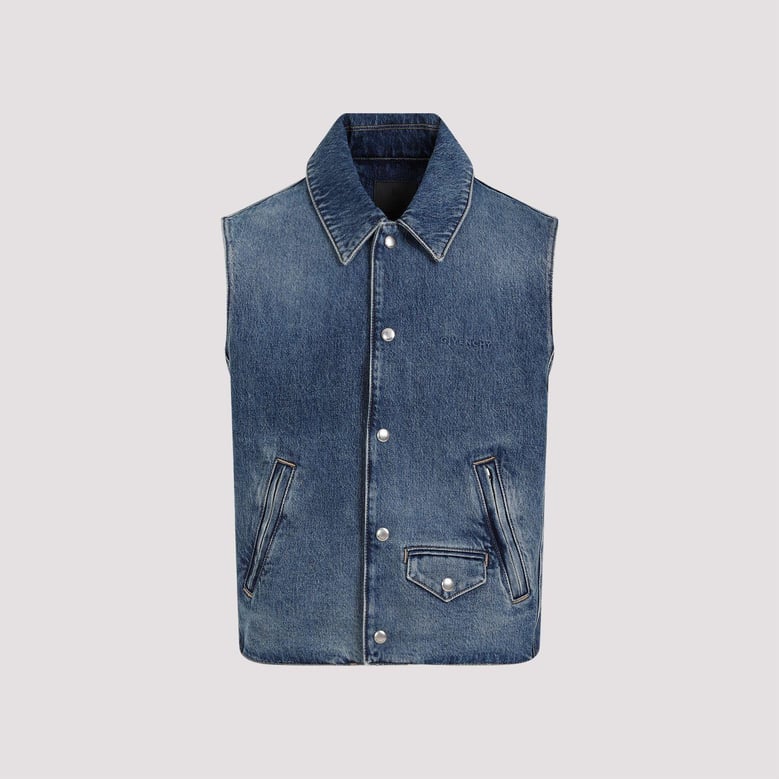 denim cotton vest by Selfnex
