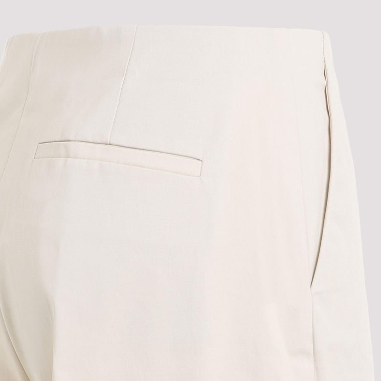 nude & neutrals cotton elastane pants by Selfnex