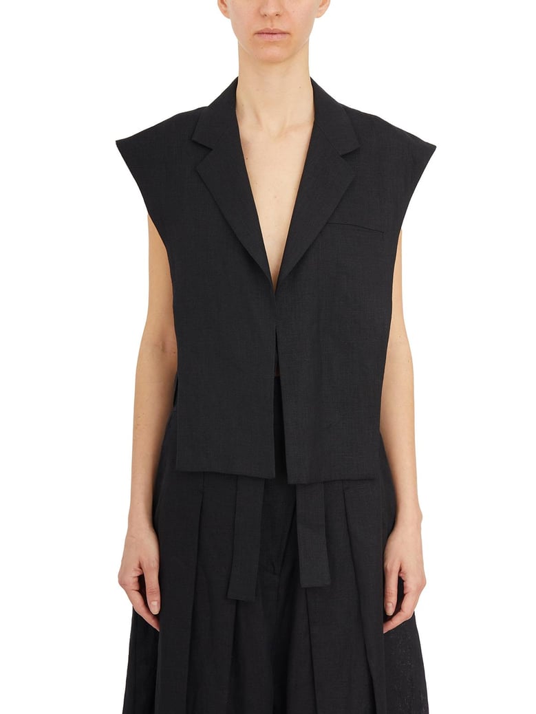 gilet in lino taglio giacca by Selfnex