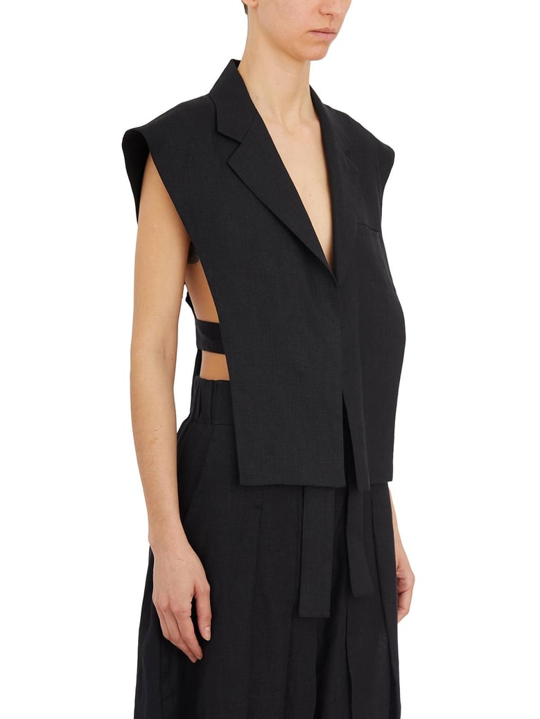 gilet in lino taglio giacca by Selfnex